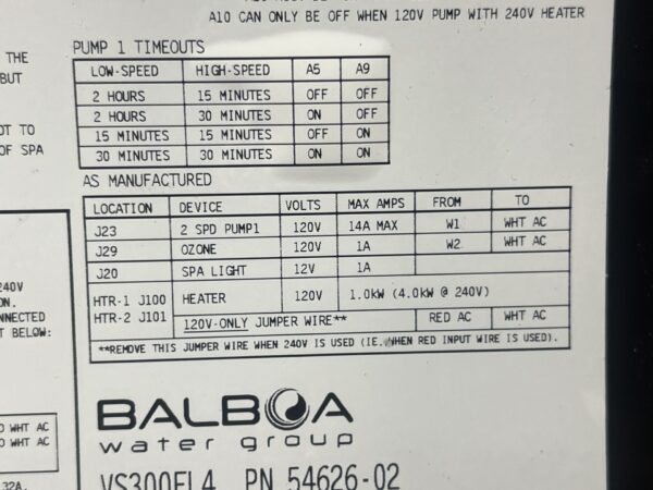 Garden Spas Wiring Diagram