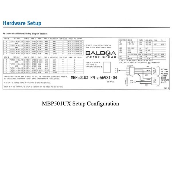 MBP501UX - Setup Configuration