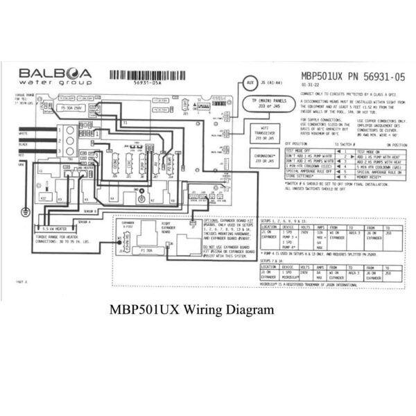 MBP501UX - Wiring Diagram