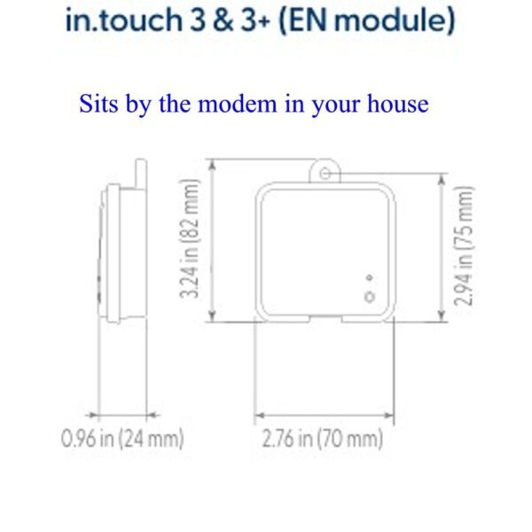 Gecko In.touch 3 and 3+ EN Module sits by modem