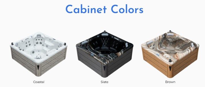 Aquatic Spas cabinet color options