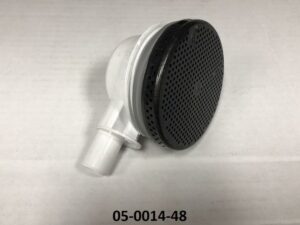 Tropic Seas Spas Drain, Low Profile 90°, Spa Floor, Graphite
