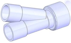Tropic Seas Spas Wye Manifold, 1 Inch Slip x 1-1/2 Inch Slip