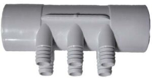 Tropic Seas Spas Water Manifold, 2 Inch Slip x 2 Inch Slip, 6 Port