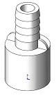 Tropic Seas Spas Barb, 1/2 Inch x 3/8 Inch