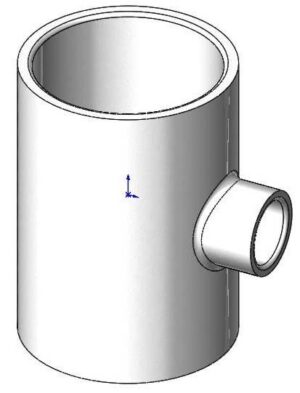 Tropic Seas Spas Reducing Tee, 2 Inch x 1/2 Inch