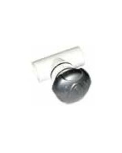 Island Spas Valve, ON/OFF Straight, 1 Inch, Silver
