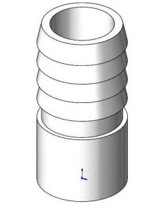 Island Spas Adapter, 1/2 Inch Spigot x 3/4 Inch Ribbed Barb