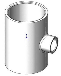 Island Spas Reducing Tee, 2 Inch x 1/2 Inch