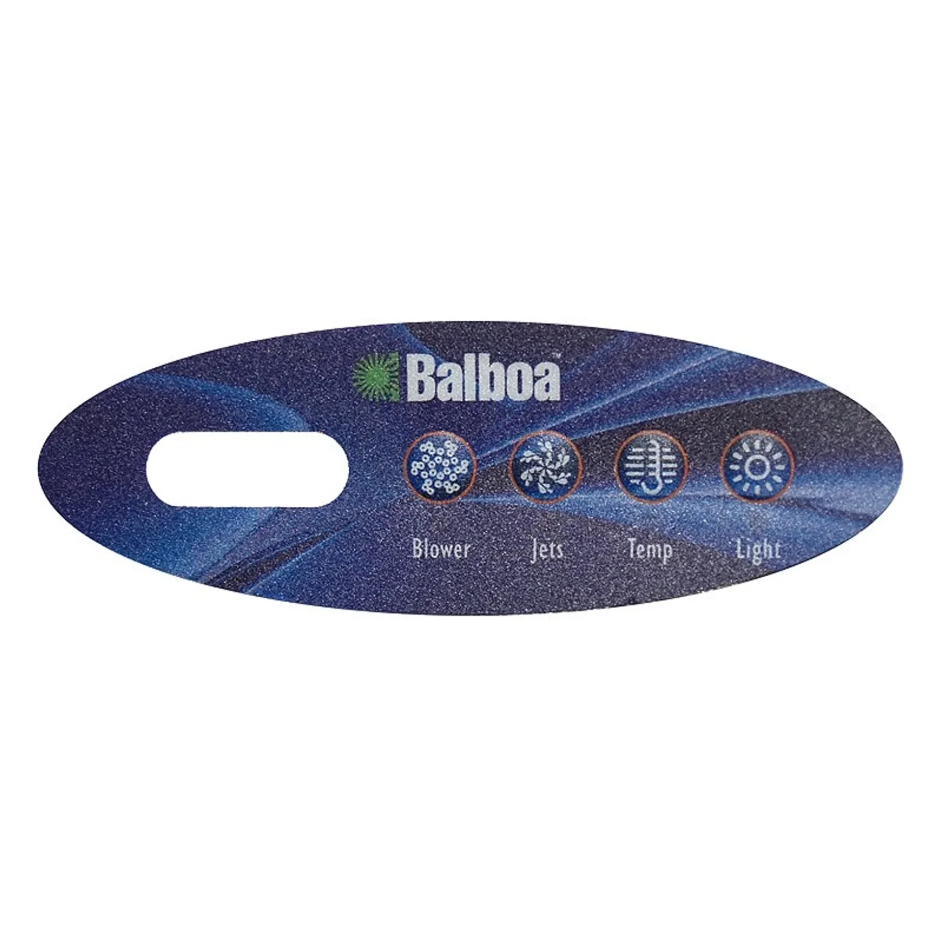 Balboa VL200 topside overlay 80-11095 - Blower Jets Temp Light - HZ 58-138-1255