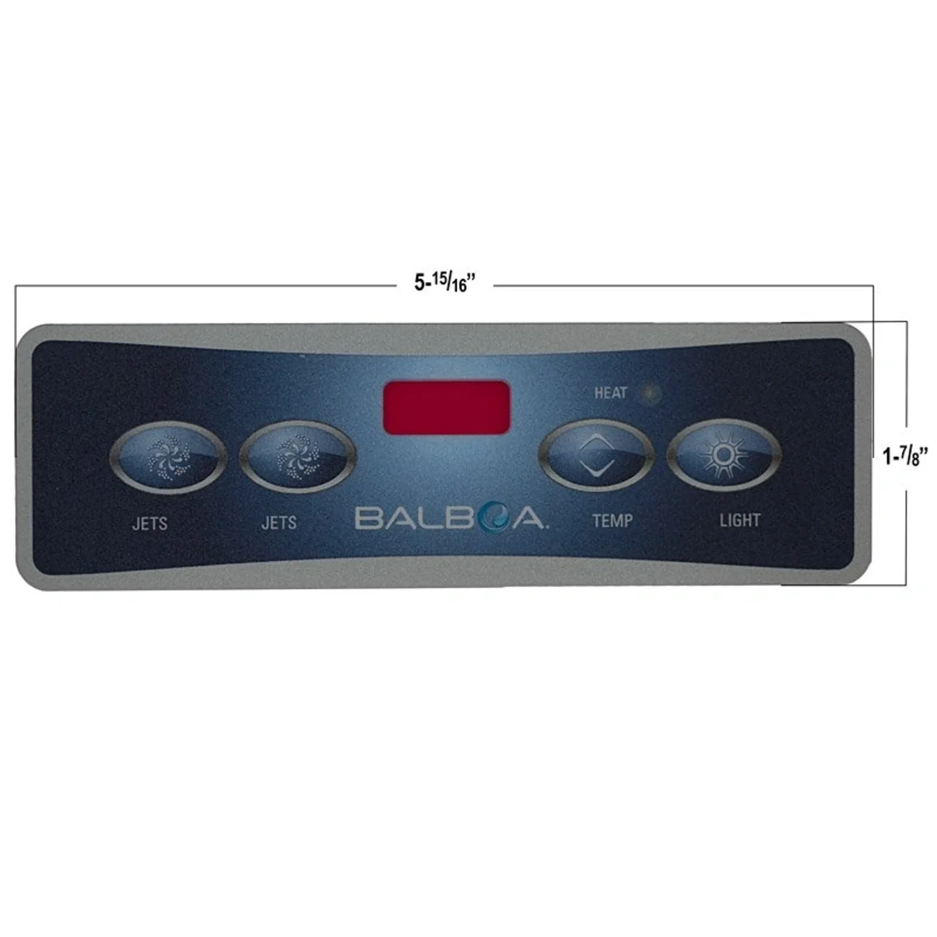 Balboa VL403 topside overlay 80-10752 - Jets Jets Temp Light