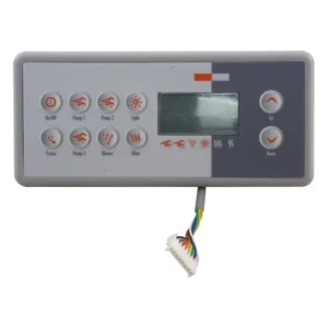 Gecko TSC 8/K 8 Topside Control – 10 Button, 3 Pump, Large Rectangle, LCD – 0201-007153