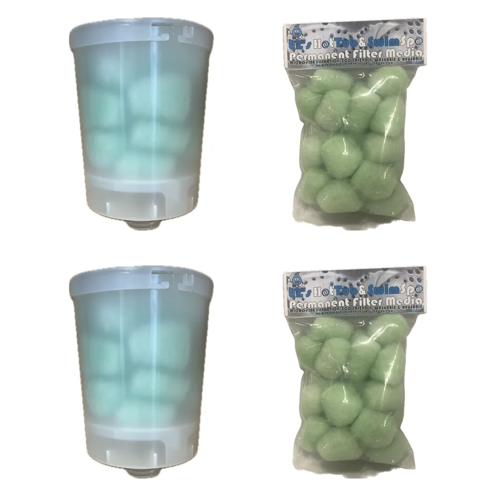 Ego3 filter cartridge #2 4 pack: two prefilled canisters and two refill bags of filter media