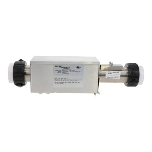 Cal Spas XL 5.5 kW 15 inch flo-thru heater assembly (HydroQuip 26-0011-F-RS-K titanium / 26-0011-7S-K Incoloy, C2550-0011)